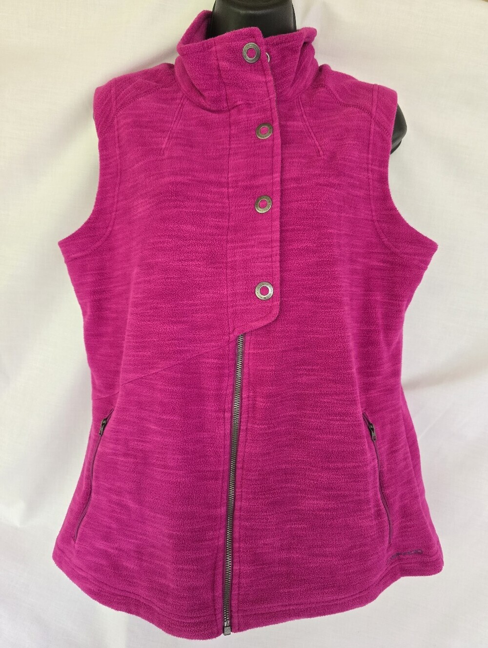 Exoffico▪️Fleece Sleeveless Vest in Magenta with Full Zip & Zip Pockets
